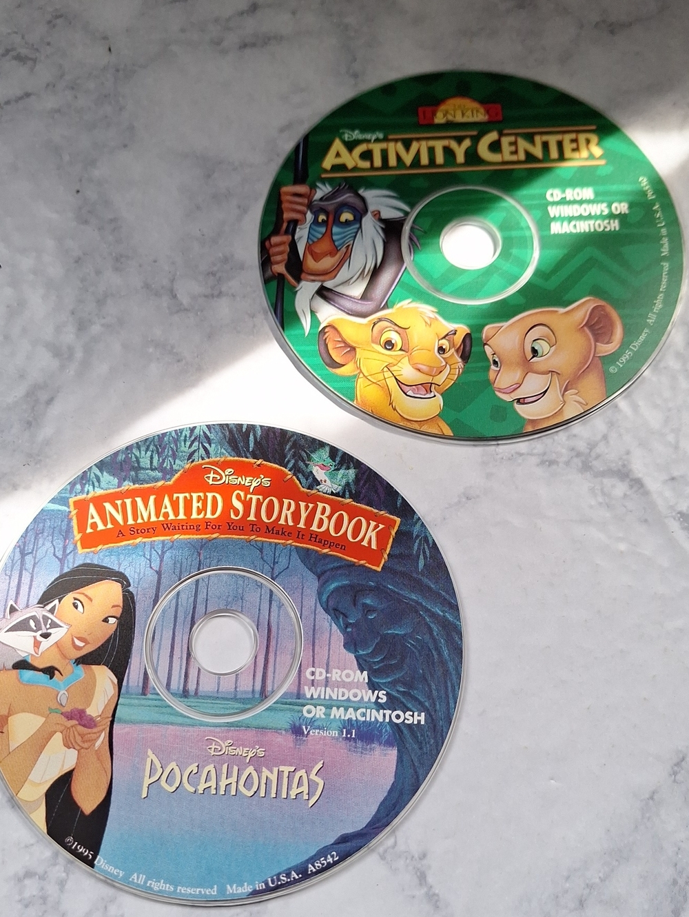 Disney Pocahontas & Lion King CD-ROMs - 1995 Originals